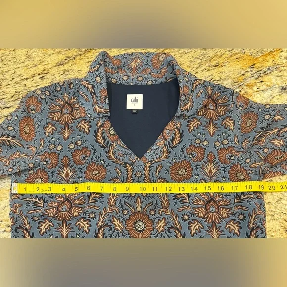 Cabi Provincial Tunic Dress Women’s Size Small Blue Brown Floral Lined - Picture 8 of 9